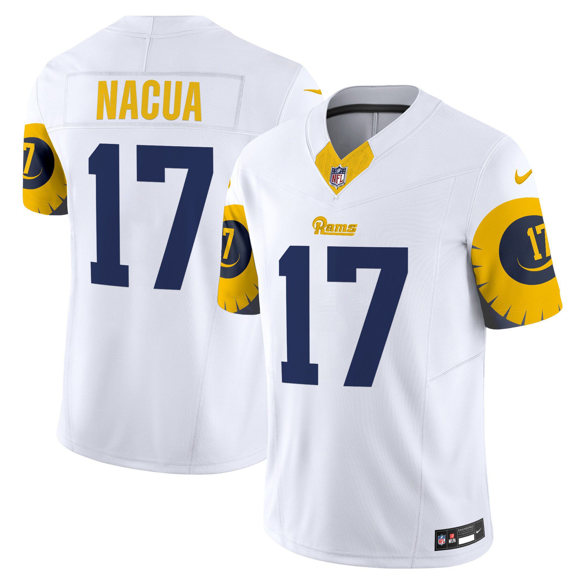 Men Los Angeles Rams #17 Nacua White 2024 Nike Special Vapor Limited NFL Jersey